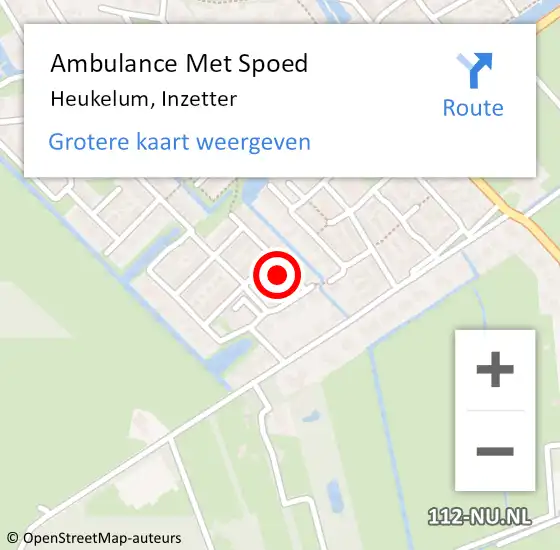 Locatie op kaart van de 112 melding: Ambulance Met Spoed Naar Heukelum, Inzetter op 5 september 2021 11:03