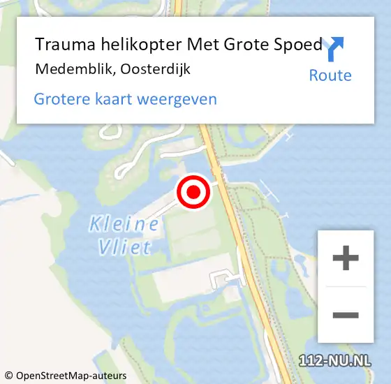 Locatie op kaart van de 112 melding: Trauma helikopter Met Grote Spoed Naar Medemblik, Oosterdijk op 5 september 2021 15:16