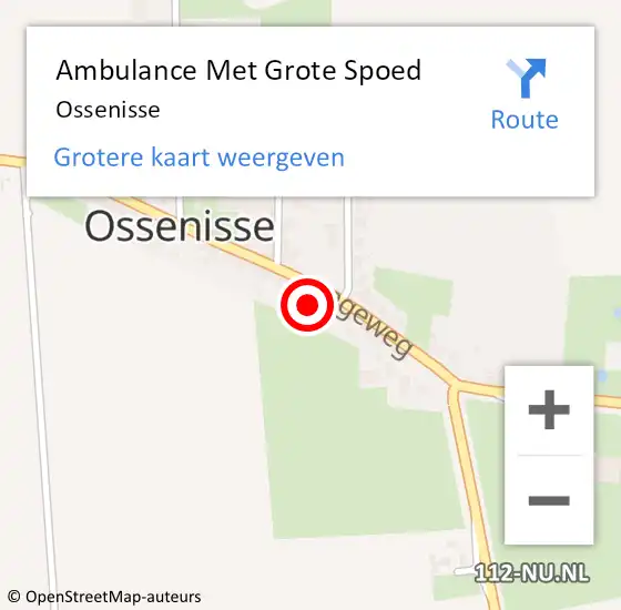 Locatie op kaart van de 112 melding: Ambulance Met Grote Spoed Naar Ossenisse op 5 september 2021 15:37