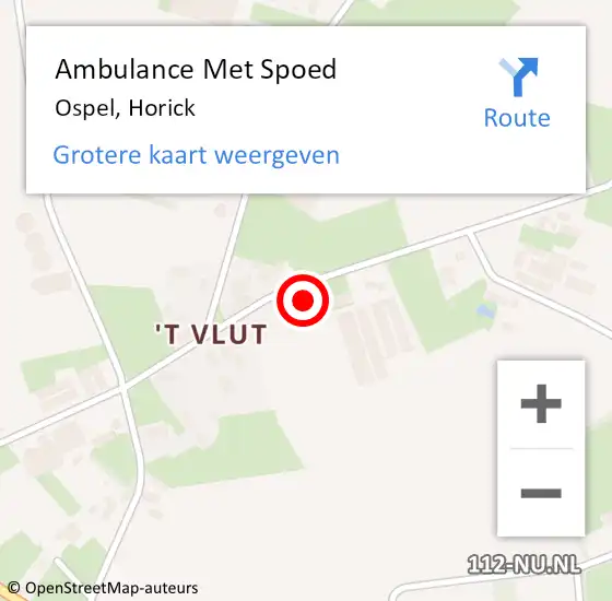 Locatie op kaart van de 112 melding: Ambulance Met Spoed Naar Ospel, Horick op 5 september 2021 16:19