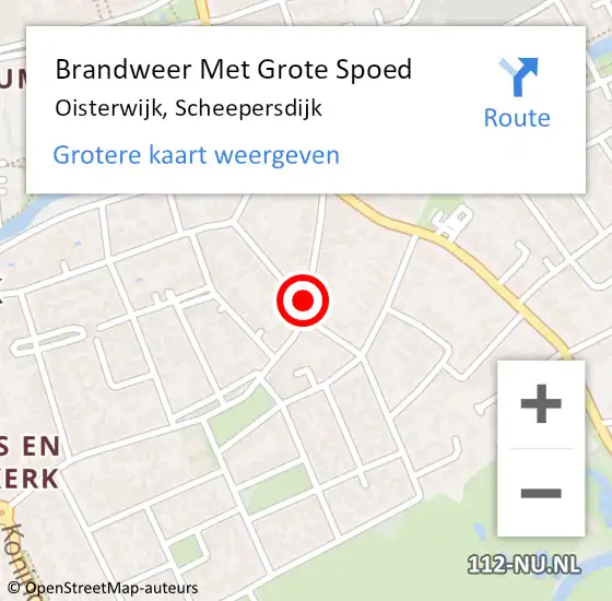 Locatie op kaart van de 112 melding: Brandweer Met Grote Spoed Naar Oisterwijk, Scheepersdijk op 5 september 2021 22:08