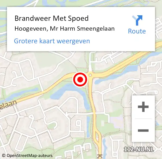 Locatie op kaart van de 112 melding: Brandweer Met Spoed Naar Hoogeveen, Mr Harm Smeengelaan op 6 september 2021 05:35