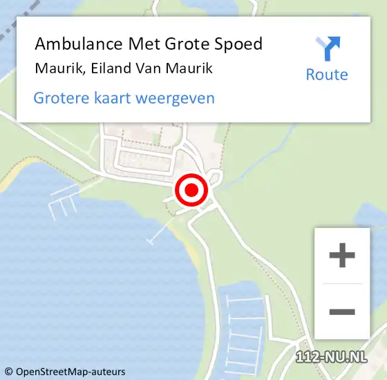 Locatie op kaart van de 112 melding: Ambulance Met Grote Spoed Naar Maurik, Eiland Van Maurik op 22 juni 2014 00:57