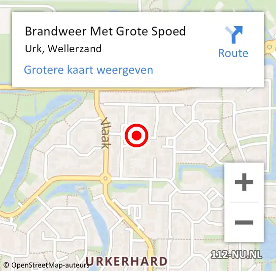 Locatie op kaart van de 112 melding: Brandweer Met Grote Spoed Naar Urk, Wellerzand op 6 september 2021 17:18