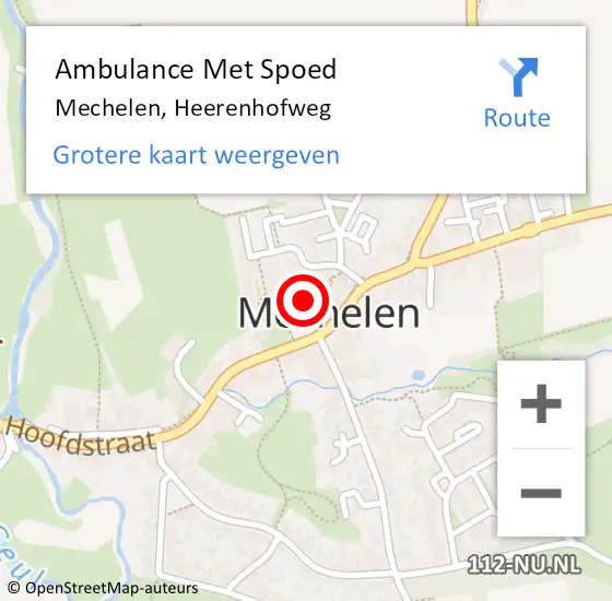 Locatie op kaart van de 112 melding: Ambulance Met Spoed Naar Mechelen, Heerenhofweg op 22 juni 2014 02:28