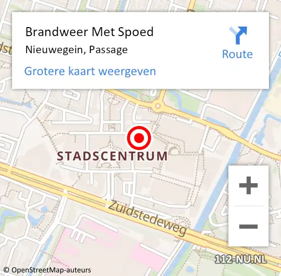 Locatie op kaart van de 112 melding: Brandweer Met Spoed Naar Nieuwegein, Passage op 6 september 2021 21:20