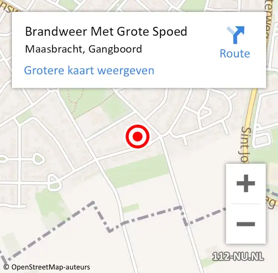 Locatie op kaart van de 112 melding: Brandweer Met Grote Spoed Naar Maasbracht, Gangboord op 7 september 2021 00:19