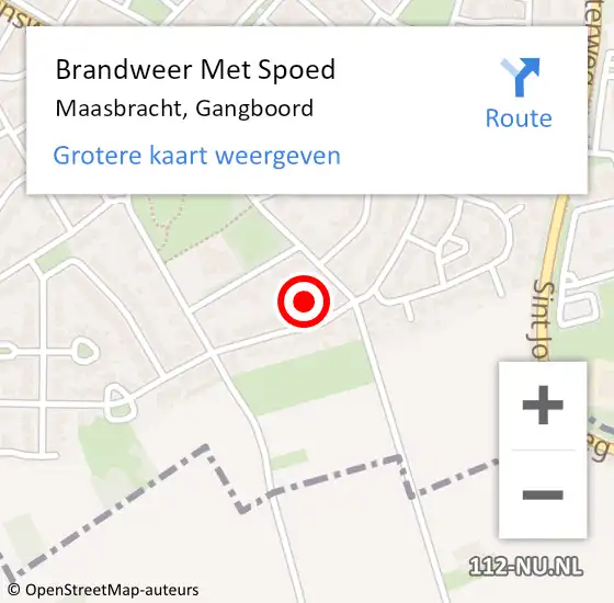 Locatie op kaart van de 112 melding: Brandweer Met Spoed Naar Maasbracht, Gangboord op 7 september 2021 00:34