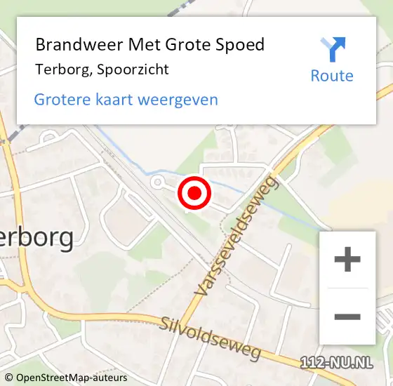 Locatie op kaart van de 112 melding: Brandweer Met Grote Spoed Naar Terborg, Spoorzicht op 7 september 2021 05:44