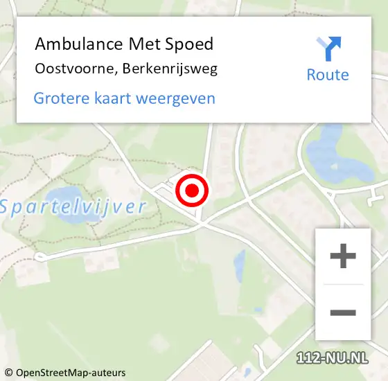 Locatie op kaart van de 112 melding: Ambulance Met Spoed Naar Oostvoorne, Berkenrijsweg op 7 september 2021 13:30