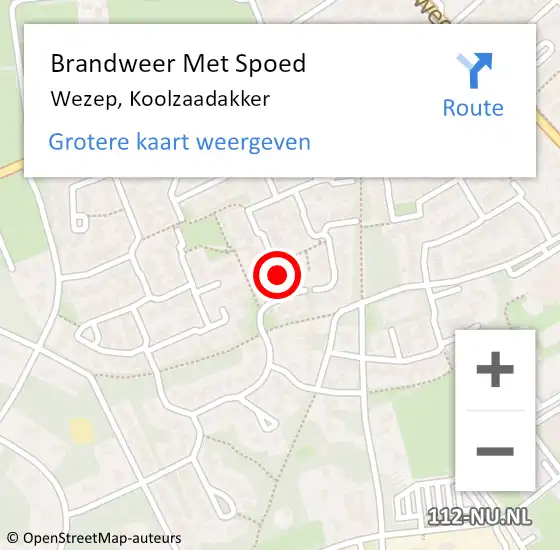 Locatie op kaart van de 112 melding: Brandweer Met Spoed Naar Wezep, Koolzaadakker op 7 september 2021 14:05