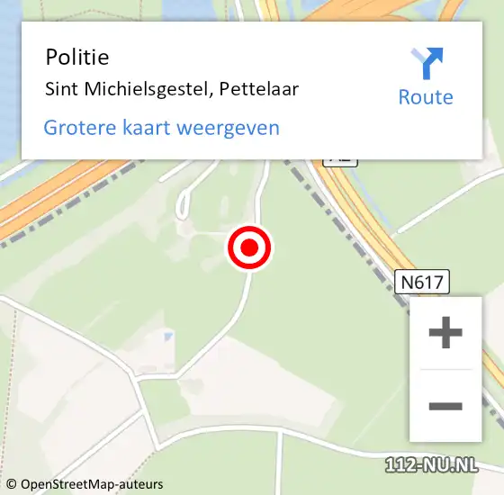 Locatie op kaart van de 112 melding: Politie Sint Michielsgestel, Pettelaar op 22 juni 2014 05:26