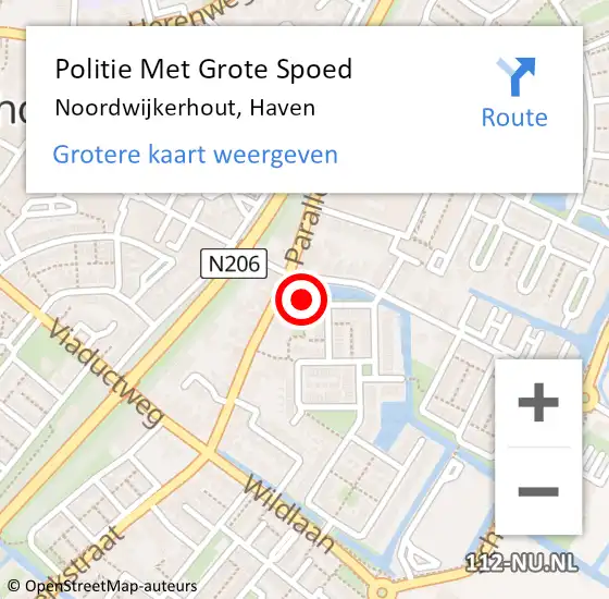 Locatie op kaart van de 112 melding: Politie Met Grote Spoed Naar Noordwijkerhout, Haven op 7 september 2021 16:23