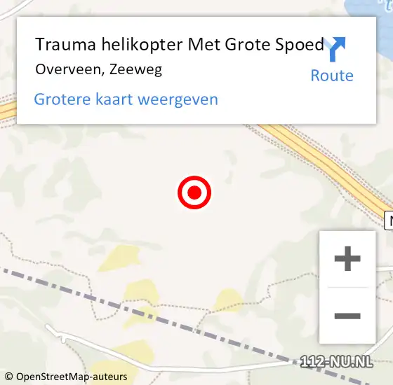 Locatie op kaart van de 112 melding: Trauma helikopter Met Grote Spoed Naar Overveen, Zeeweg op 7 september 2021 16:23