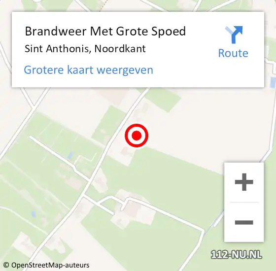 Locatie op kaart van de 112 melding: Brandweer Met Grote Spoed Naar Sint Anthonis, Noordkant op 7 september 2021 17:36