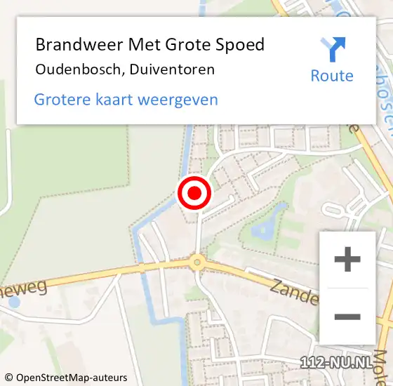 Locatie op kaart van de 112 melding: Brandweer Met Grote Spoed Naar Oudenbosch, Duiventoren op 7 september 2021 18:45