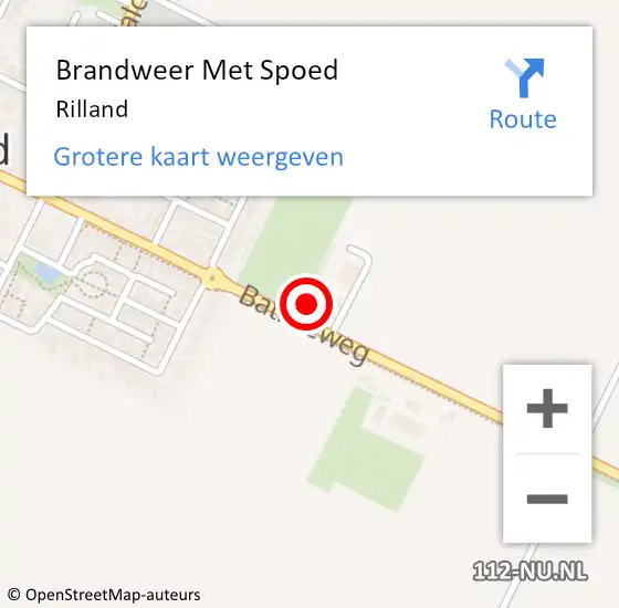 Locatie op kaart van de 112 melding: Brandweer Met Spoed Naar Rilland op 7 september 2021 18:49