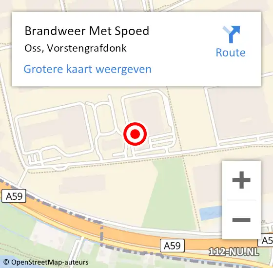 Locatie op kaart van de 112 melding: Brandweer Met Spoed Naar Oss, Vorstengrafdonk op 7 september 2021 20:29