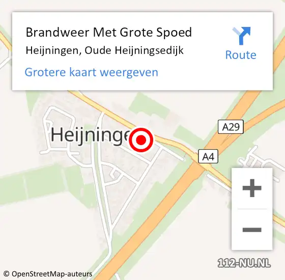 Locatie op kaart van de 112 melding: Brandweer Met Grote Spoed Naar Heijningen, Oude Heijningsedijk op 7 september 2021 21:45