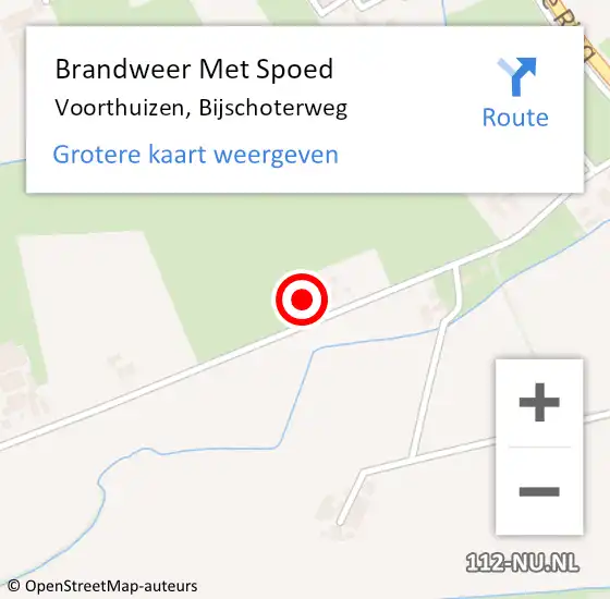 Locatie op kaart van de 112 melding: Brandweer Met Spoed Naar Voorthuizen, Bijschoterweg op 7 september 2021 22:01