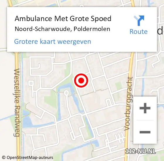 Locatie op kaart van de 112 melding: Ambulance Met Grote Spoed Naar Noord-Scharwoude, Poldermolen op 7 september 2021 23:09