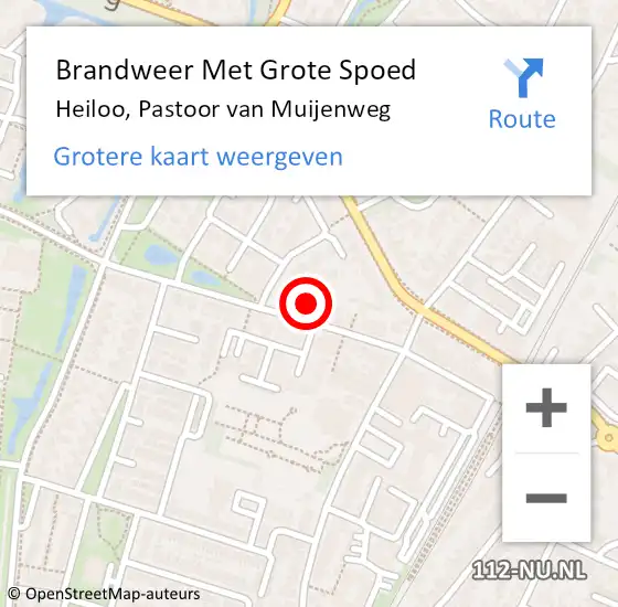 Locatie op kaart van de 112 melding: Brandweer Met Grote Spoed Naar Heiloo, Pastoor van Muijenweg op 8 september 2021 03:50