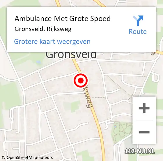 Locatie op kaart van de 112 melding: Ambulance Met Grote Spoed Naar Gronsveld, Rijksweg op 22 juni 2014 08:34