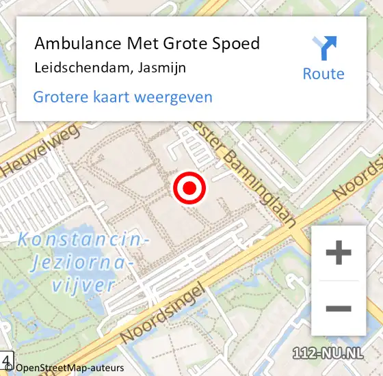 Locatie op kaart van de 112 melding: Ambulance Met Grote Spoed Naar Leidschendam, Jasmijn op 8 september 2021 12:09