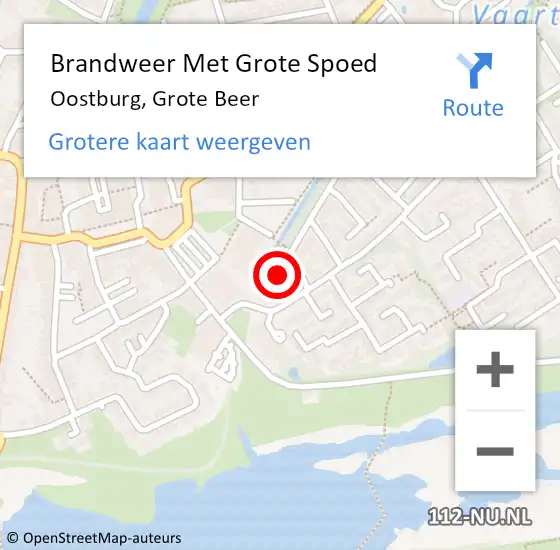 Locatie op kaart van de 112 melding: Brandweer Met Grote Spoed Naar Oostburg, Grote Beer op 8 september 2021 13:11