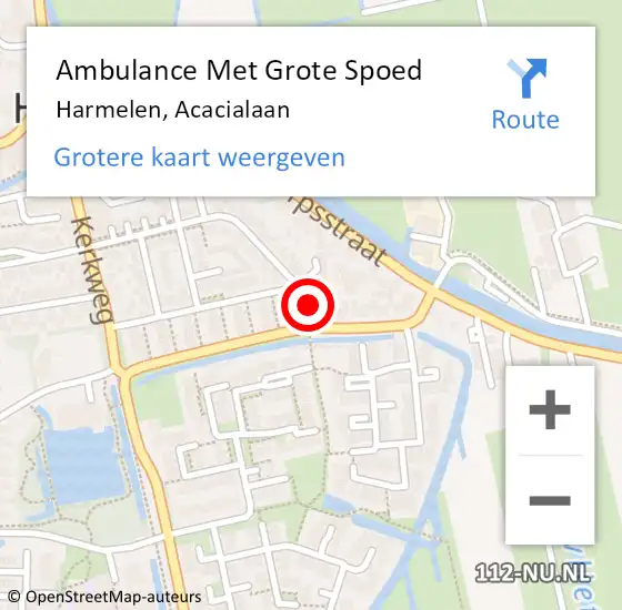 Locatie op kaart van de 112 melding: Ambulance Met Grote Spoed Naar Harmelen, Acacialaan op 5 oktober 2013 21:24