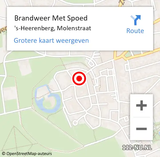 Locatie op kaart van de 112 melding: Brandweer Met Spoed Naar 's-Heerenberg, Molenstraat op 8 september 2021 16:22