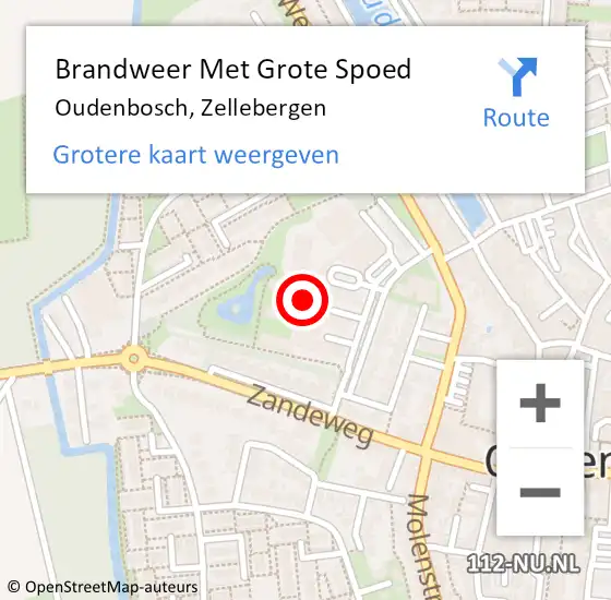 Locatie op kaart van de 112 melding: Brandweer Met Grote Spoed Naar Oudenbosch, Zellebergen op 8 september 2021 18:36