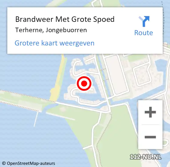 Locatie op kaart van de 112 melding: Brandweer Met Grote Spoed Naar Terherne, Jongebuorren op 8 september 2021 20:30