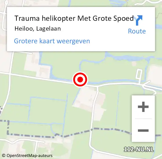 Locatie op kaart van de 112 melding: Trauma helikopter Met Grote Spoed Naar Heiloo, Lagelaan op 8 september 2021 23:45