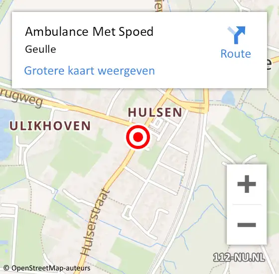 Locatie op kaart van de 112 melding: Ambulance Met Spoed Naar Geulle op 22 juni 2014 11:11