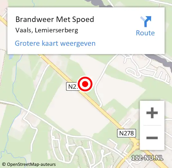 Locatie op kaart van de 112 melding: Brandweer Met Spoed Naar Vaals, Lemierserberg op 9 september 2021 02:12