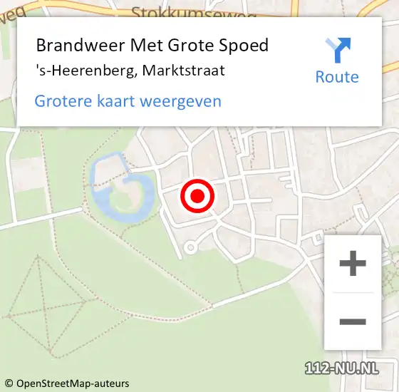 Locatie op kaart van de 112 melding: Brandweer Met Grote Spoed Naar 's-Heerenberg, Marktstraat op 22 juni 2014 11:12