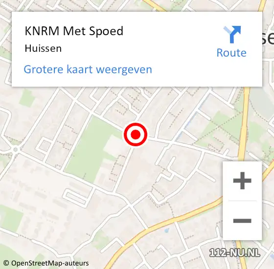 Locatie op kaart van de 112 melding: KNRM Met Spoed Naar Huissen op 9 september 2021 02:47