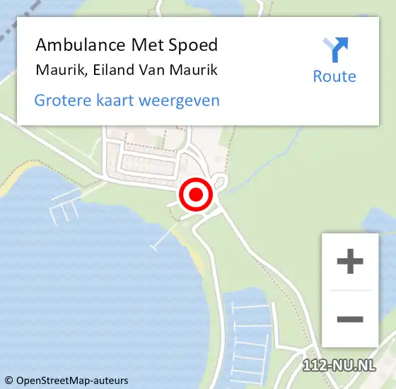 Locatie op kaart van de 112 melding: Ambulance Met Spoed Naar Maurik, Eiland Van Maurik op 22 juni 2014 12:09