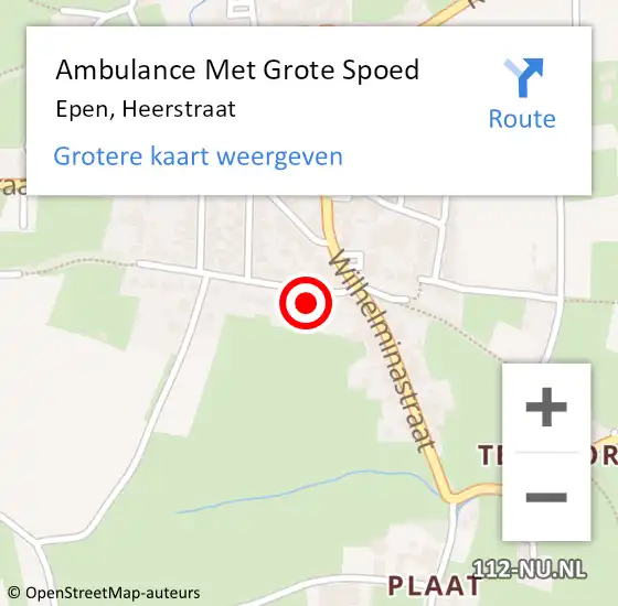 Locatie op kaart van de 112 melding: Ambulance Met Grote Spoed Naar Epen, Heerstraat op 22 juni 2014 12:31