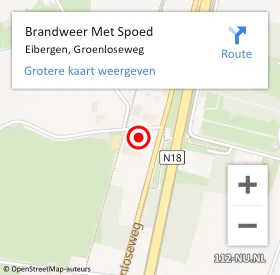 Locatie op kaart van de 112 melding: Brandweer Met Spoed Naar Eibergen, Groenloseweg op 9 september 2021 15:57
