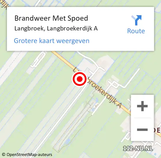 Locatie op kaart van de 112 melding: Brandweer Met Spoed Naar Langbroek, Langbroekerdijk A op 9 september 2021 17:33