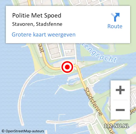 Locatie op kaart van de 112 melding: Politie Met Spoed Naar Stavoren, Stadsfenne op 9 september 2021 19:56