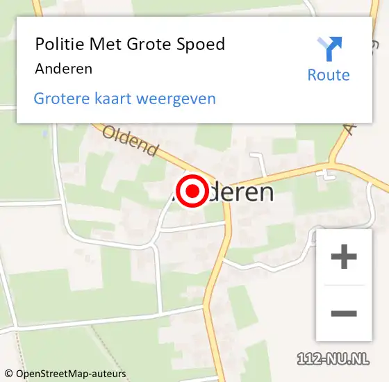 Locatie op kaart van de 112 melding: Politie Met Grote Spoed Naar Anderen op 9 september 2021 23:55