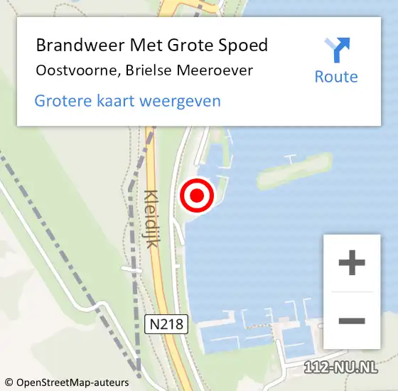 Locatie op kaart van de 112 melding: Brandweer Met Grote Spoed Naar Oostvoorne, Brielse Meeroever op 10 september 2021 01:44