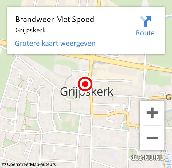 Locatie op kaart van de 112 melding: Brandweer Met Spoed Naar Grijpskerk op 10 september 2021 12:46