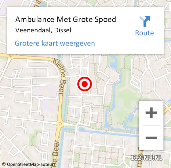 Locatie op kaart van de 112 melding: Ambulance Met Grote Spoed Naar Veenendaal, Dissel op 10 september 2021 13:29