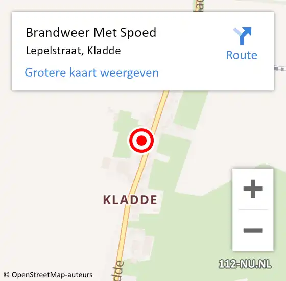 Locatie op kaart van de 112 melding: Brandweer Met Spoed Naar Lepelstraat, Kladde op 10 september 2021 15:08