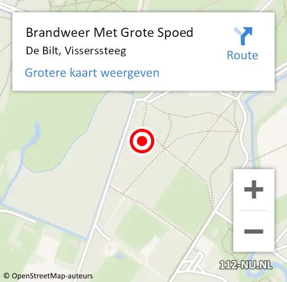 Locatie op kaart van de 112 melding: Brandweer Met Grote Spoed Naar De Bilt, Visserssteeg op 10 september 2021 21:58