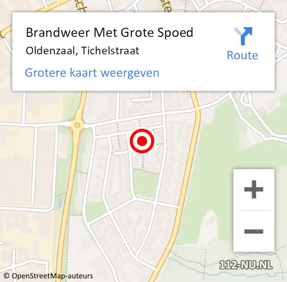 Locatie op kaart van de 112 melding: Brandweer Met Grote Spoed Naar Oldenzaal, Tichelstraat op 11 september 2021 07:53